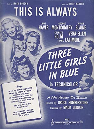 Three Little Girls in Blue Poster