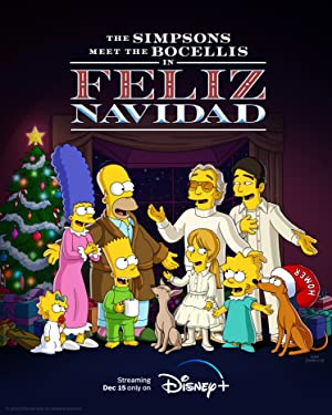 The Simpsons Meet the Bocellis in Feliz Navidad Poster