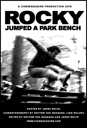 Rocky Jumped a Park Bench Poster